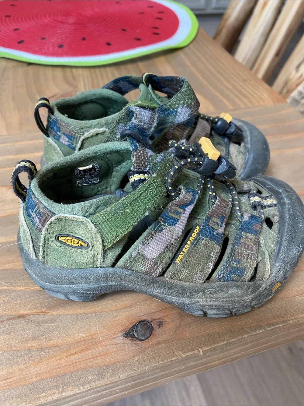 Keen Kids Green Camo Closed-Toe Outdoor Sandals